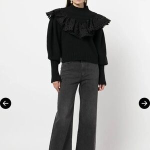 Sea New York Anto Ruffled Knit Jumper SZ small